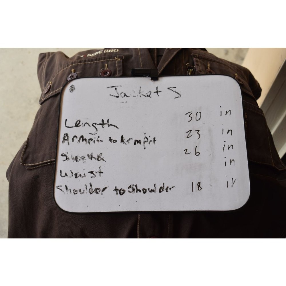 *SOLD Vintage Pepe Jeans London Dark Brown Superior Denim Jacket  Size L/XL - Picture 9 of 9